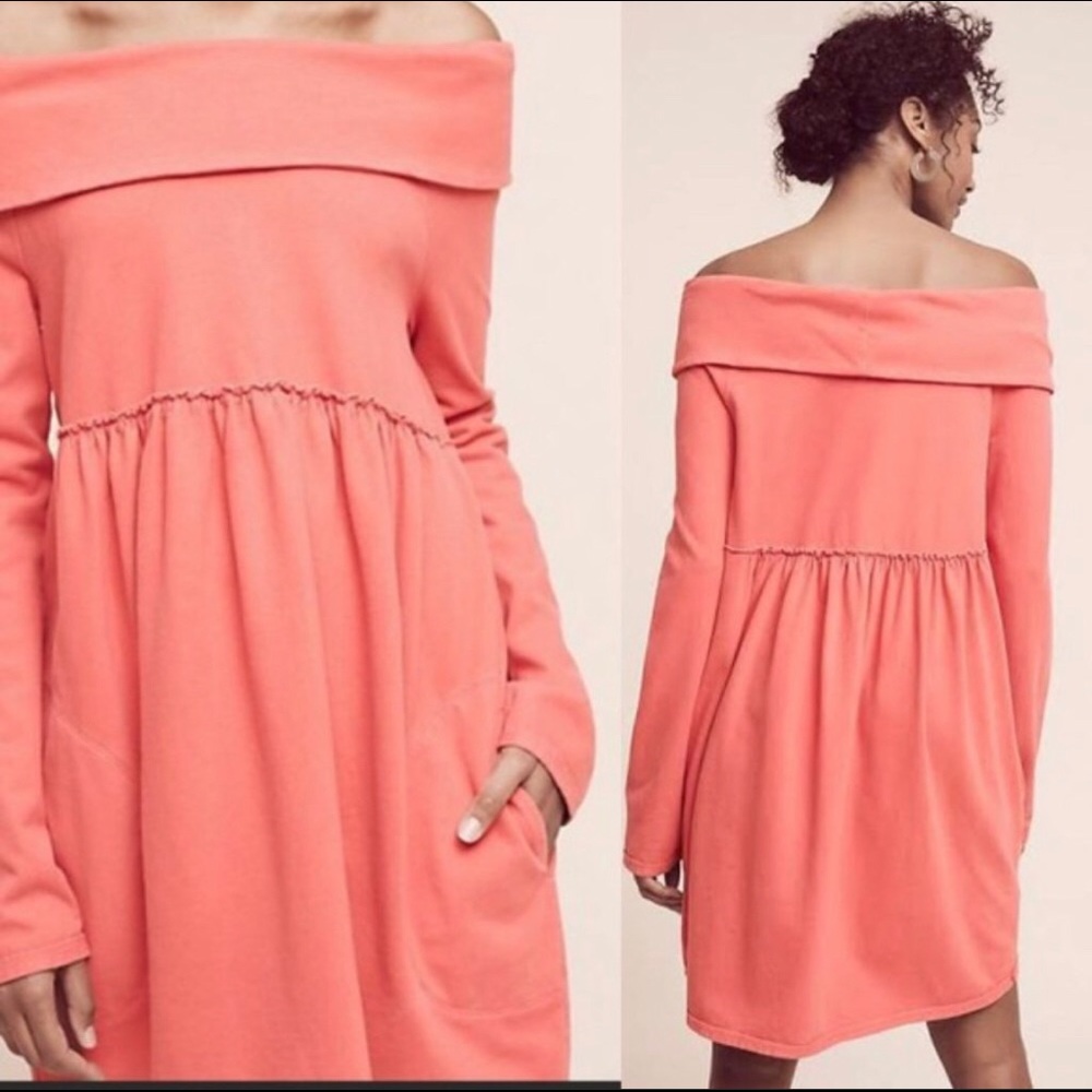 Anthropologie Coral Cocoon Dress